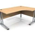 1600mm Site Office Right Hand Curved Desk