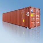 45ft New One-Trip High Cube Shipping Container – Grey