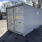 20ft Grey “Tunnel” Container – New One-Trip – Double Doors Both Ends