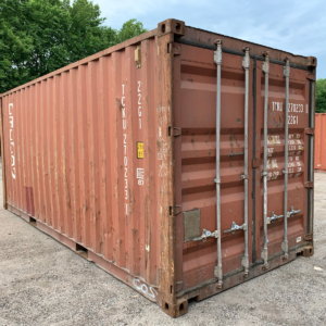 20ft Used Shipping Container — Wind & Watertight — Brick Red