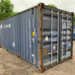 20ft Used Shipping Container – Blue – Wind & Watertight 8.5ft Tall