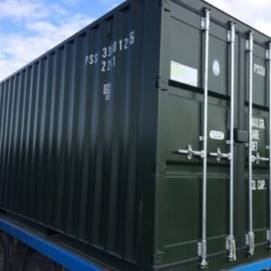 20ft New One-Trip Shipping Container – Green RAL 6007